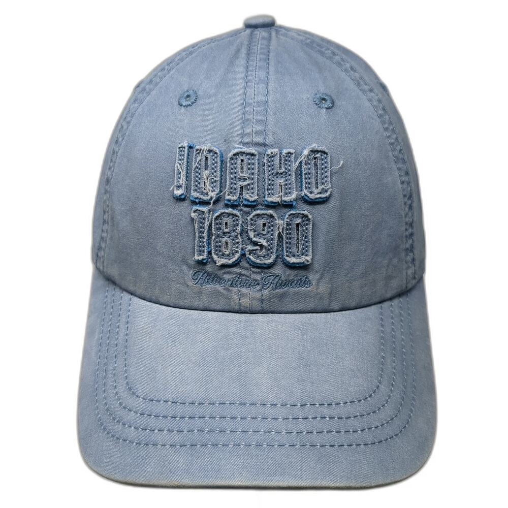 Robin Ruth Baseball Cap Blue One Size Idaho 1890 Adventure Awaits Strapback Hat